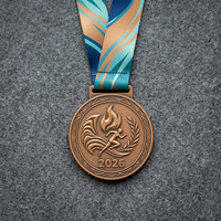 Médailles personnalisées Sojagy en alliage de zinc moulé sous pression avec relief 3D et émail souple, récompenses sportives plaquées or pour la course à pied et le marathon
