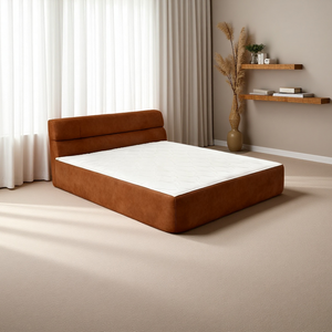 现代风格可压缩模块化床纯海绵真空卷装盒真皮软垫耐用广州工厂 - Product Image 5