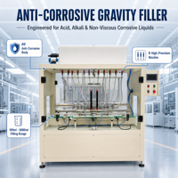Machine de remplissage de liquides entièrement automatique à 6 têtes, à alimentation par gravité, anti-corrosion, avec contrôle PLC pour l'embouteillage de détergents chimiques