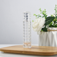 Flacon pulvérisateur de parfum portable en verre rechargeable, bouchon à sertir, cylindre scellé, sérigraphie, 35 ml, transparent, diffuseur à bâtonnets, personnalisable