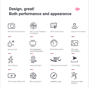 <span class=keywords><strong>K911</strong></span> <span class=keywords><strong>Max</strong></span> 8K double caméra 1080p HD Smart Return FPV RC 25 minutes de vol Autonomie de la batterie 2km Portée GPS Portable Plastique ESC - Product Image 6