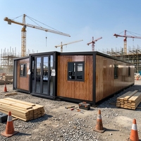 Maison conteneur extensible personnalisable 20ft/40ft, maison préfabriquée modulaire, structure en acier galvanisé, bureau alimenté à l'énergie solaire, hôtel
