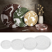 Moule rond en silicone écologique à faire soi-même - Design moderne et simple, grand rangement et base de pot de fleurs, utilisation toute saison