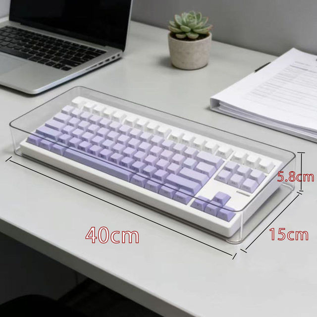 Transparent Dustproof Acrylic 3-Shelf Multi-Layer Keyboard Storage Rack for Mechanical/Wireless Keyboard and Mouse Display Box