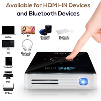 Projecteur intelligent DLP mini HaoMing P10, Android 9, Max 4K, 3D, 300 lumens ANSI, WiFi 6, batterie 10000 mAh, home cinéma, projecteur portable