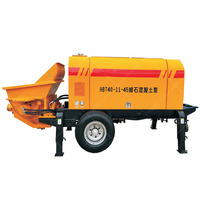 Petite pompe à béton diesel sur remorque 30m3/h et 40m3/h certifiée CE ISO pour le coulage de colonnes et la construction générale