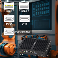 PC Mini kuat stok US, CPU 12 Core i7, RAM DDR4 + NVMe SSD, 4K Display ganda, 2xRS232, WF6E + BT5.3