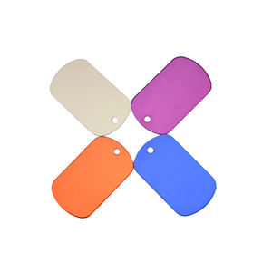 मिश्रित रंग एल्यूमिनियम खाली अंडाकार आकार कुत्ता आईडी टैग नंबर टैग - Product Image 3