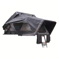 Tente de toit rigide imperméable pour le camping en plein air, l'aventure en tout-terrain, tente de toit en aluminium et fibre de verre avec échelle