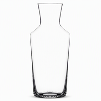 Carafe à vin en verre en forme d'horloge de sable avec épaule angulaire, carafe en cristal sans plomb, corps conique, pichet à taille fine pour bar à domicile