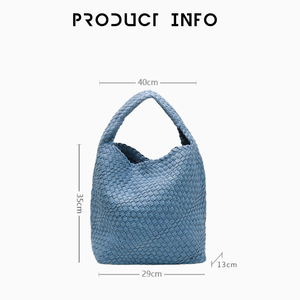Sac fourre-tout tissé grande capacité, sac à main simple et élégant, sac décontracté et polyvalent en <span class=keywords><strong>cuir</strong></span> PU, sac à bandoulière pour femme - Product Image 6