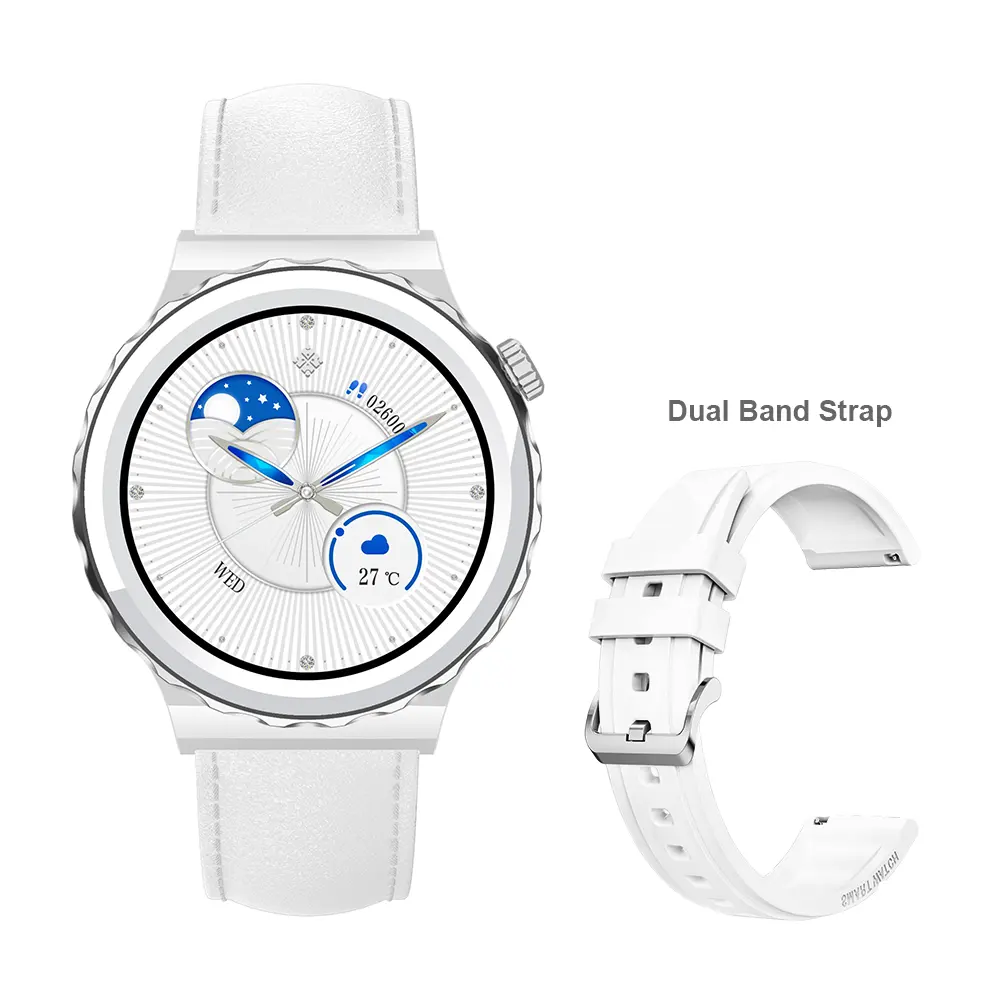 2022 Latest 1.32inch E23 Smartwatch music controller Fashion Calling Round E23 Smart Watch with rotary button