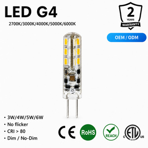 Crystal Chandelier G4 LED Bulb 1W AC/<b>DC</b> <b>12V</b> Silicone Corn Bulb Bi-Pin 360° Sanan Chips Hotel Indoor Lighting CE RoHS - Product Image 1