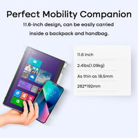 Ordinateur Portable avec écran tactile de 11.6 pouces, 8 go de RAM, SSD de 512 go, 360 degrés, processeur Intel Celeron N4000, windows s 11