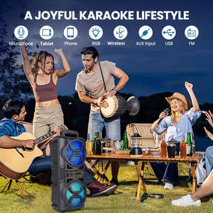 पोर्टेबल वायरलेस एलईडी लाइट साउंड बास ब्लू दांत संगीत वक्ता पेशेवर अच्छा लगता है बड़ी पार्टी वायरलेस बीटी पोर्टेबल स्पीकर - Product Image 4