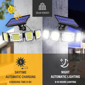 5 Heads LED Solar <b>Light</b> Outdoor <b>Motion</b> <b>Sensor</b> Waterproof Wide-angle Illumination Wall Lamp Garden Courtyard Street <b>Lights</b> - Product Image 5