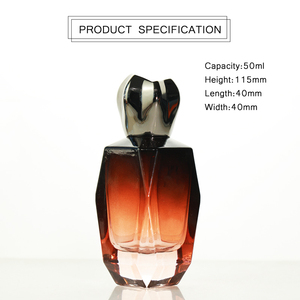 Flacon de parfum en verre losange <span class=keywords><strong>irrégulier</strong></span> à facettes dégradées, luxe léger, 50 ml, personnalisable, faible MOQ - Product Image 6