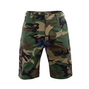 Ripstop 65% Polyester 35% Coton Woodland Camo Été BDU <span class=keywords><strong>Pantalon</strong></span> Formation Randonnée Tactique Shorts <span class=keywords><strong>Pantalon</strong></span> Pour Hommes - Product Image 6