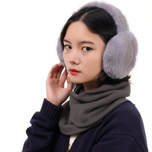 Nouveauté Automne-Hiver : Cache-oreilles pliables en peluche, chauds et tendance pour adultes, protection contre le froid, couleur unie - Product Image 3
