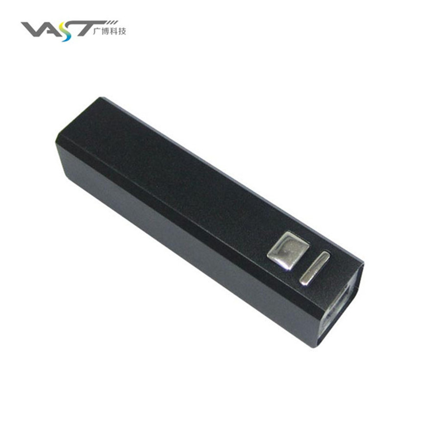 Vente chaude Rectangle En Métal Coquille 2600 mah Portatif De Marque de Banque de Puissance Mobile pour cadeau promotionnel