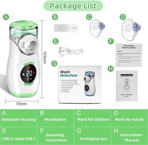 Nebulizador de malla de limpieza automática Digital nebulizador respiratorio médico portátil nebulizador ligero para <span class=keywords><strong>alergias</strong></span> al asma - Product Image 4