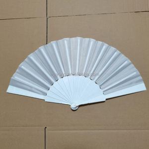 Ventilador plegable de mano de bambú blanco y negro, ventilador chino, tela Oriental, música hecha a mano, fiesta de baile Natural, regalos de boda - Product Image 2