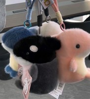 Pendentifs en peluche Série Marine : Dauphin, Requin, Phoque – Jouets en peluche, Breloques pour sacs, Compagnons de bureau, Adorables figurines, Ornements en peluche