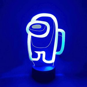 Mesa de café decoración del Led Sensor lámpara entre nosotros la noche de juego de luz de neón 7 cambio de Color 3D Luz - Product Image 2