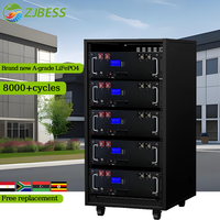 Batterie au lithium Lifepo4 montée sur rack 100Ah 200Ah pour stockage d'énergie solaire 5kWh 10kWh 48V 51.2V