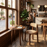Chaise de salle à manger moderne en cuir résistant aux griffures de chat, avec revêtement en fausse fourrure d'agneau, structure en bois massif, chaise d'appoint robuste pour restaurant, hôtel, café