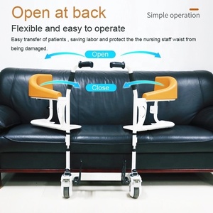 Silla Elevadora Manual para Pacientes KSM-206 con Inodoro, Ideal para Transferir Pacientes de Cama a Silla, Equipo de Elevación de Pacientes - Product Image 3
