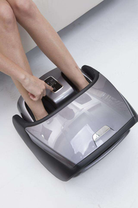 Masseur de pieds chauffant pliable à pression d'air, double écran et double commande, avec rouleaux vibrants pour les pieds et les mollets - Product Image 5
