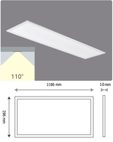 Éclairage rectangulaire commercial certifié TUV Intertek Nemko 115lm, panneau LED plat 1195X595mm