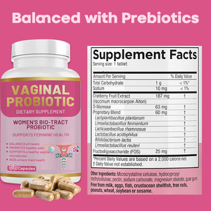 Forfait OEM Probiotiques vaginaux pour femmes Prébiotiques biologiques et extrait <span class=keywords><strong>de</strong></span> canneberge 3 milliards d'UFC Probiotiques vaginaux - Product Image 5