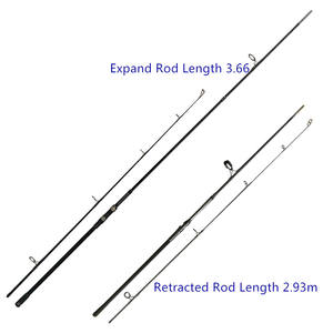 Canne à pêche à la carpe en fibre de carbone chinoise, 12 pieds, télescopique, pour <span class=keywords><strong>voyage</strong></span>, avec lunette de visée - Product Image 2