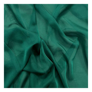 Rouleau de tissu en mousseline froissée vert émeraude de qualité supérieure en gros pour robes de soirée de luxe pour femmes, matériau personnalisé - Product Image 1