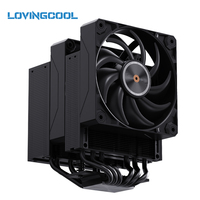 Lovingcool Nouveau Refroidisseur d'air pour CPU avec rail coulissant, écran LCD pour affichage vidéo, radiateur de refroidissement pour boîtier d'ordinateur, dissipateur thermique pour châssis PC
