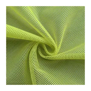 65 gsm Fluorescent Vert Couleur 100 Polyester Maille Tissu pour Chaussures De Sport Néon Gilet