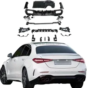 W206 phía sau nâng cấp môi amg63 C63 C43 AMG khuếch tán phía sau cho Mercedes Benz C Class w206 2022 2023 +