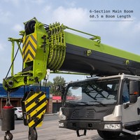 Grue de chantier d'occasion 100 tonnes ZTC1000V663 en stock Moteur 430 CV Boîte de vitesses 12 rapports Stabilisateur de 8,4 m