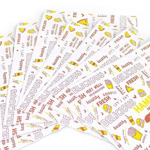 กระดาษไขกันน้ำมันสำหรับห่ออาหารแบบกำหนดเอง ZJPACK สำหรับเบอร์เกอร์และแซนวิช - Product Image 1