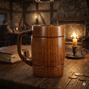 Chope à bière en bois faite à la main, chope rustique en bois naturel, tasse à café écologique, vaisselle vintage - Product Image 3