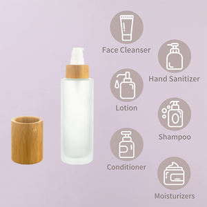 Set di Contenitori Cosmetici Vuoti da 1oz 2oz 3oz 100ml, Flaconi Spray Opachi con Pompa in Bambù e Tappo Spray - Product Image 5