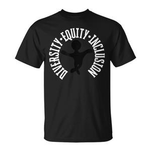 Camiseta Diversity Equity Inclusion Negra Unisex Talla Adulto S M L XL XXL - Product Image 1
