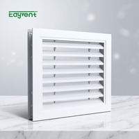 Grille de ventilation sous porte à clipser, en aluminium, avec persiennes, pour retour d'air, blanche, à fixation rapide, pour système CVC