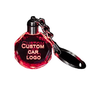 Cheap Wholesale <strong>Led</strong> <strong>Light</strong> K9 Blank Crystal Keychains Custom Big Size 3d Laser Car logo Crystal Glass <strong>Keychain</strong> for Giveaways - Product Image 1