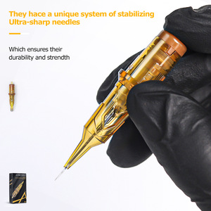Agujas de Cartucho Desechables Doradas AMBITION, Agujas de <span class=keywords><strong>Tatuaje</strong></span> con Membrana de Seguridad Estéril para Artistas del <span class=keywords><strong>Tatuaje</strong></span> Profesionales - Product Image 3