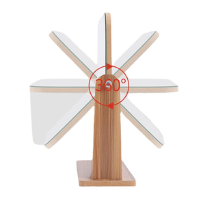 Wholesale Household 360 Degree Cosmetic Wooden Portable <strong>Stand</strong> <strong>Mirror</strong> - Product Image 2