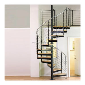 Scala a Chiocciola con Telaio in Acciaio Salvaspazio per Uso Residenziale in Stile Australiano e Americano - Product Image 3