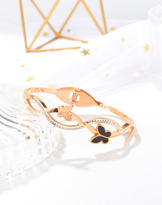 Bracelet papillon pour femme en or rose élégant, <span class=keywords><strong>prix</strong></span> <span class=keywords><strong>d</strong></span>'usine en stock - Product Image 5